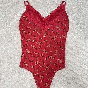 PINK Victoria’s Secret Pink flowered bodysuit